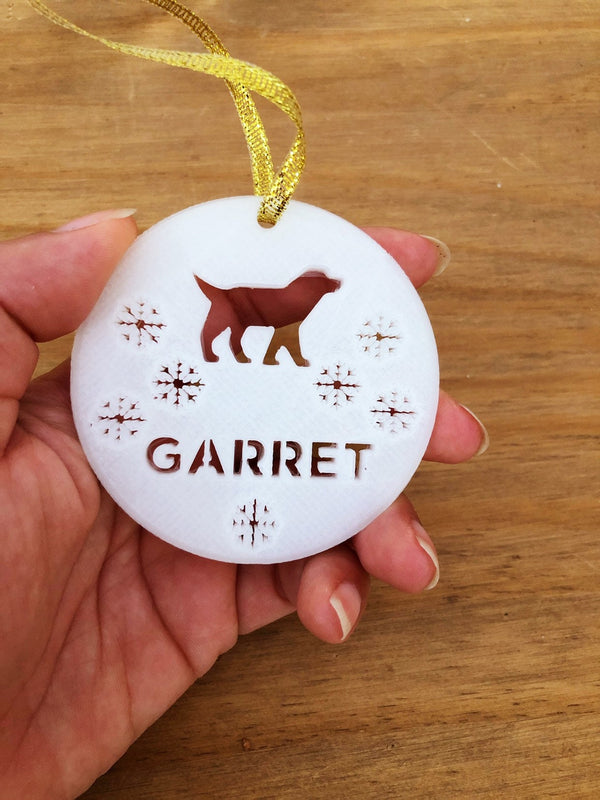 Personalised Dog Christmas Ornament - 3D Printed Pet Tree Decoration