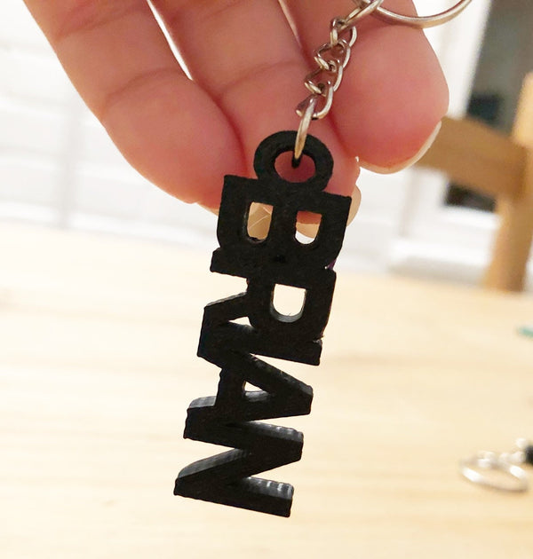 Personalised 3D Printed Keyring - Custom School Name Bag Tag