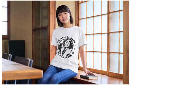 "I'm Only Talking to My Dog Today" Retro Dog Lover Tee