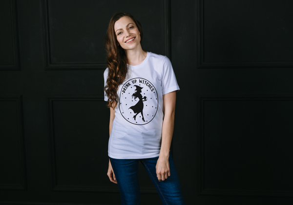“Drink Up Witches” Funny Halloween Witch T-Shirt