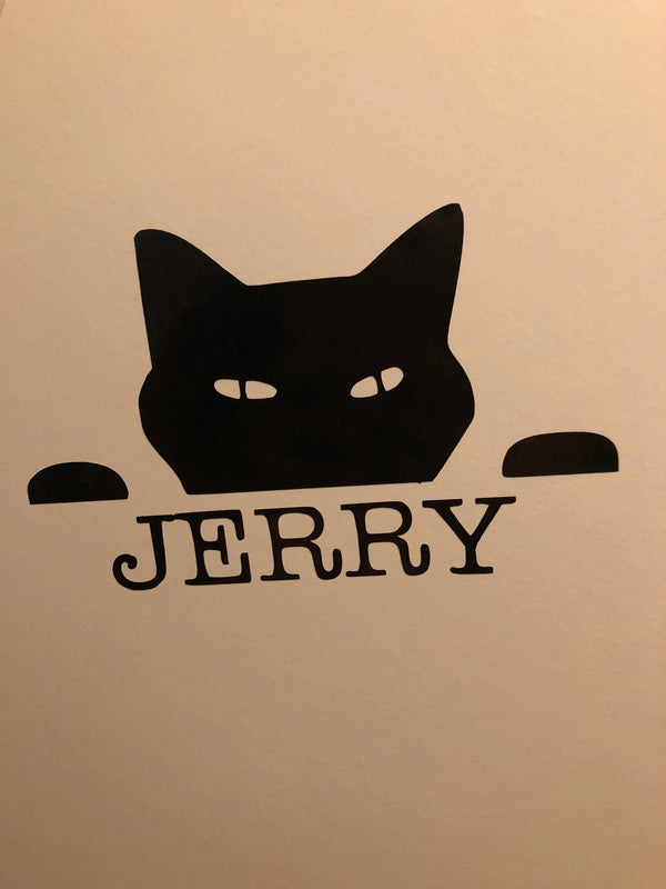 Personalised Cat Wall Vinyl – Custom Home & Car Decoration for Cat Lovers