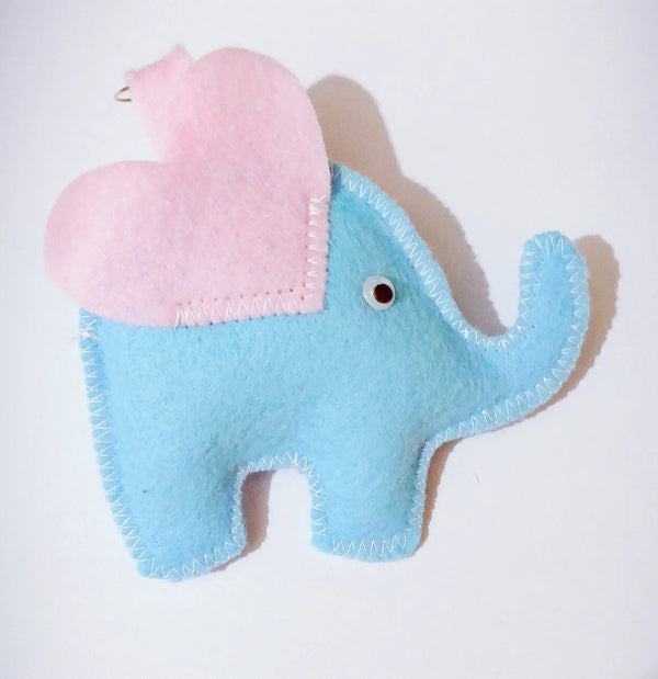 Felt Elephant Keychain | Ornament | Bag Charm | Mobile Attachment