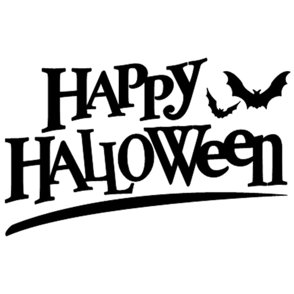 "Happy Halloween" Bats Vinyl Sticker - Indoor & Outdoor Decoration Decal