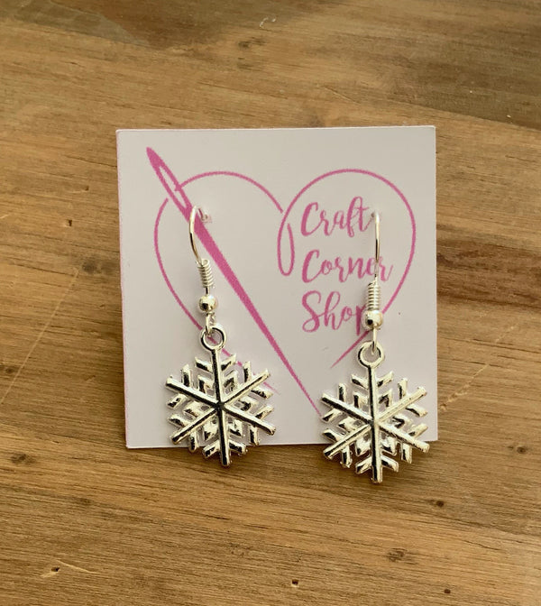 Snowflake Earrings - Minimalist Christmas Jewelry