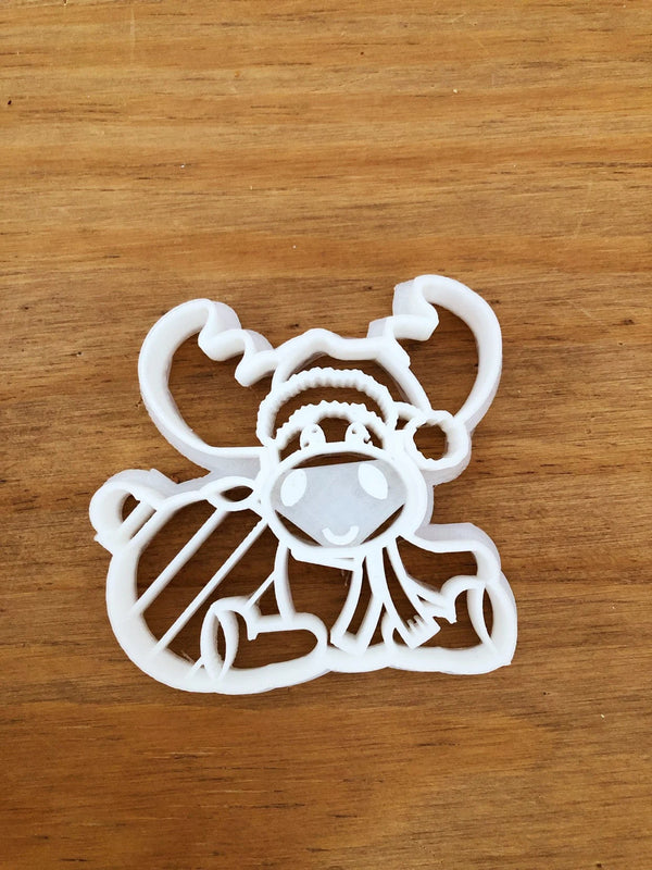 Christmas Reindeer Cookie Cutter - 3D Printed