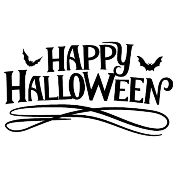 "Happy Halloween" Bat Vinyl Sticker - Indoor & Outdoor Decoration Decal