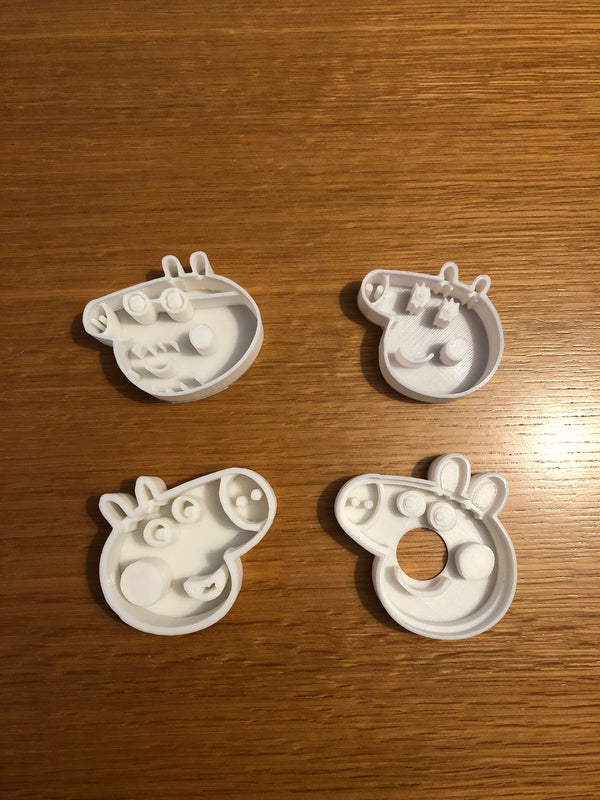 Peppa Pig Family Cookie Cutter Set - 3D Printed