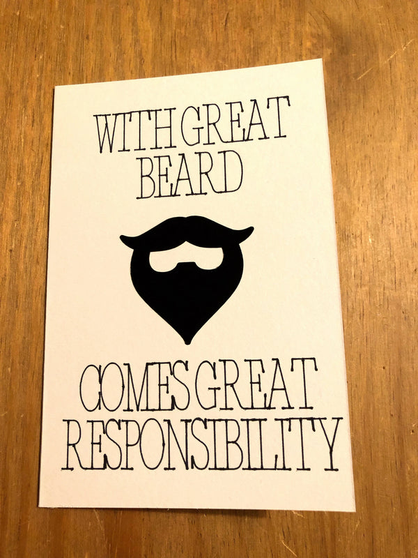 "Great Beard" Greeting Card | Birthday, Anniversary, Wedding, or Valentine’s Gift