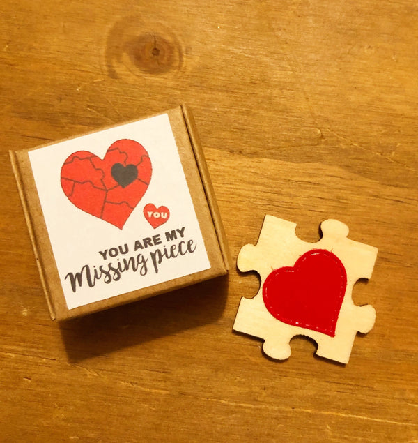 Missing Piece Box with Wooden Puzzle Piece | Valentine’s, Anniversary Gift