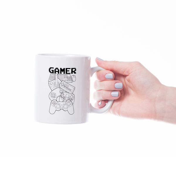 Gamer Novelty Ceramic Mug - Custom Printed Designs