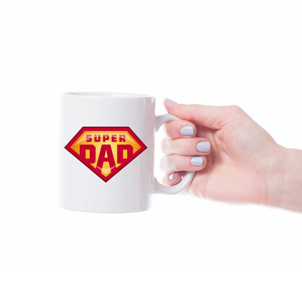 Super DAD Novelty Mug – Custom Printed Ceramic Coffee Cup