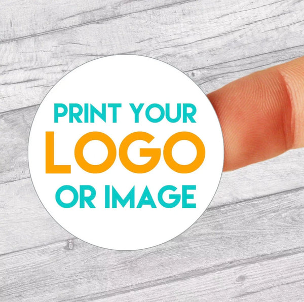 Custom Personalised Round Business Logo Stickers - Matt Finish