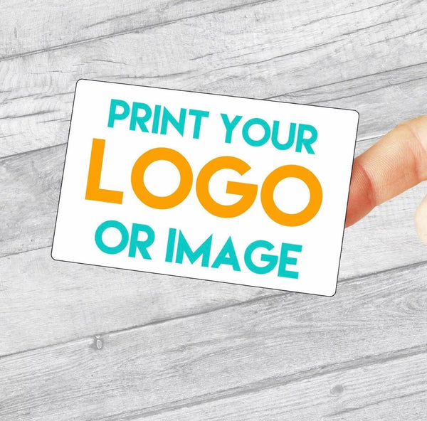 Custom Personalised Rectangular Business Logo Stickers - Matt Finish