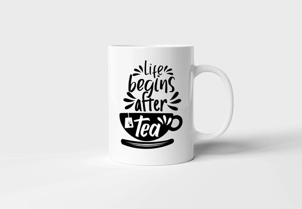 "Life Begins After Tea" Mug - Fun & Unique Gift for Tea Lovers