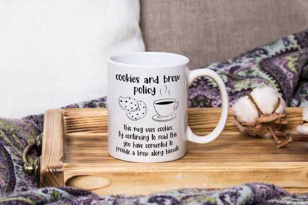 "Cookies and Brew" Novelty Ceramic Mug - Unique Gift for Any Occasion