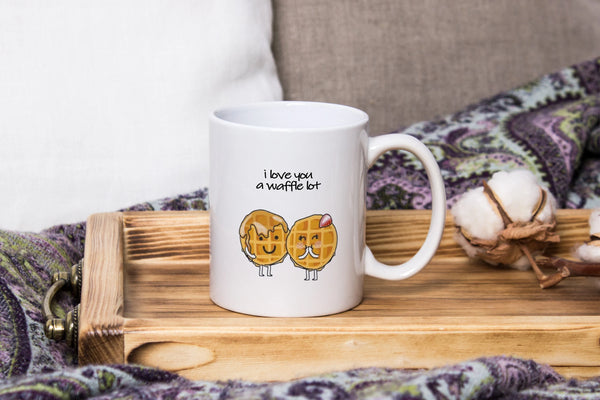 "I Love You a Waffle Lot" Novelty Ceramic Mug - Perfect Gift for All Occasions