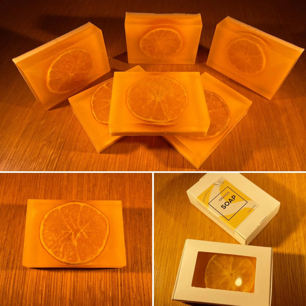 Handcrafted Orange Soap Bars – Unique Artisan Soap for Women & Men