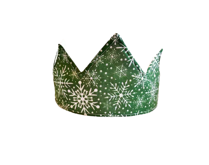 Reusable fabric Christmas crown in festive print – eco‑friendly
